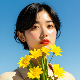 꽃, 꽃꽂이, 꽃다발, 모델, 하늘배, 배경, AI, 데이지, 장미, 해바라기