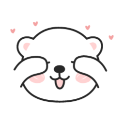 곰, 곰돌이, 백곰, 캐릭터, 이모티콘, 표정, 얼굴, 기분, 감정, 스티커, 동물, 하얀, 숨바꼭질, 숨다, 부끄러운, 하트