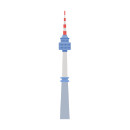 서울타워, 남산타워, 타워, 랜드마크, 서울, 대한민국, 일러스트, 아이콘, 그래픽, 디자인