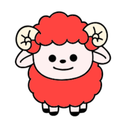 붉은양, 양, 양합성도안, 양캐릭터, sheep, 붉은양의해, 양띠, 여자양, 남자양, 합성도안