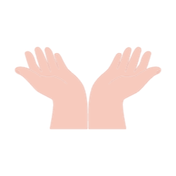 손, 열린, 인간, 표현, 상징, 손모양