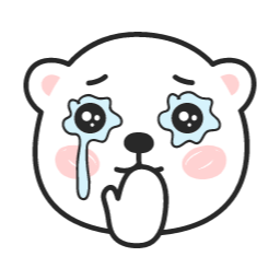곰, 곰돌이, 백곰, 캐릭터, 이모티콘, 표정, 얼굴, 기분, 감정, 스티커, 동물, 하얀, 울먹, 우는, 슬픈, 눈물, 그렁그렁
