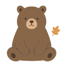 곰, 귀엽다, 가을, 견디다, 동물, 낙엽, 갈색, 계절, 곰돌이, 그림
