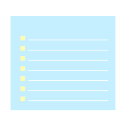 메모, 리스트, 파랑, 연두, 정리, 정사각형, 메모지, 투두리스트, todolist, todo, list, memo, paper, plan, 메모장, checklist, 체크리스트, 투두, 하늘색, svg, 종이