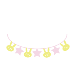 토끼, 별, 가랜드, 축하파티, 끈장식, 장식끈, 생일