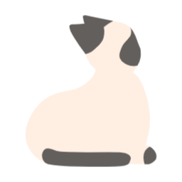 동물, 고양이, 캐릭터, 실루엣, 반려동물, 샴, 샴고양이