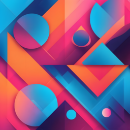 abstract, geometric, shapes, gradient, colors, circles, triangles, squares, vibrant, modern, dynamic, balanced, 추상적, 기하학적도형, 그라디언트색상, 원, 삼각형, 사각형, 생동감넘치는, 현대적, 역동적, 균형잡힌
