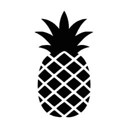 pineapple, fruit, tropical, silhouette, crown, vector, 파인애플, 과일, 열대과일, 실루엣, 벡터, 흑백