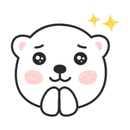 곰, 곰돌이, 백곰, 캐릭터, 이모티콘, 표정, 얼굴, 기분, 감정, 스티커, 동물, 하얀, 기대, 고대, 초롱초롱, 똘망똘망, 반짝