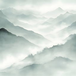 mountain, landscape, serene, mist, fog, nature, tranquility, soft, colors, muted, tones, peaceful, untouched, 산의풍경, 고요함, 안개, 자연, 평온, 부드러운색상, 평화