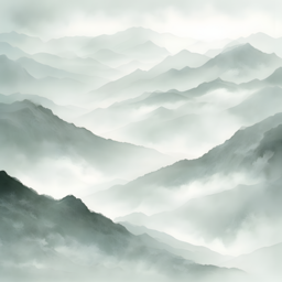 mountain, landscape, serene, mist, fog, nature, tranquility, soft, colors, muted, tones, peaceful, untouched, 산의풍경, 고요함, 안개, 자연, 평온, 부드러운색상, 평화