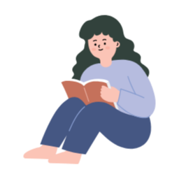 책보는사람, 머리긴여자, 사람, 손그림, 책, 앉아있는사람, 독서, 맨발, 벡터