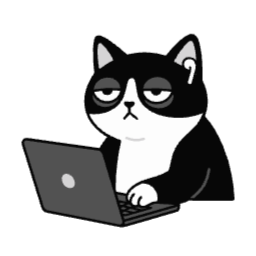 노트북, 고양이, MZ, 턱시도고양이, 다크서클, 피곤한, 일중독, 커피, 카페, 카공족