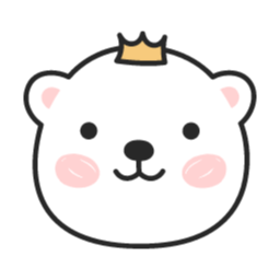 곰, 곰돌이, 백곰, 캐릭터, 이모티콘, 표정, 얼굴, 기분, 감정, 스티커, 동물, 하얀, 왕관, 평온