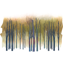 숲, 깊은숲, 자작나무숲, 몽환적인, 자연, 감성일러스트, forest, 고요한