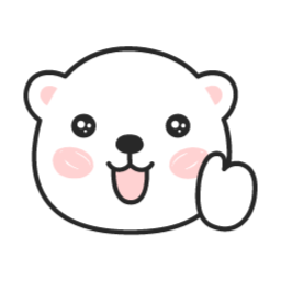 곰, 곰돌이, 백곰, 캐릭터, 이모티콘, 표정, 얼굴, 기분, 감정, 스티커, 동물, 하얀, 엄지 척, 추천, 굿, 좋아요, 웃음