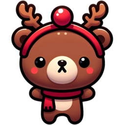 루돌프곰, 루돌프머리띠, 크리스마스, 루돌프가된곰, 귀여운곰, 캐릭터
