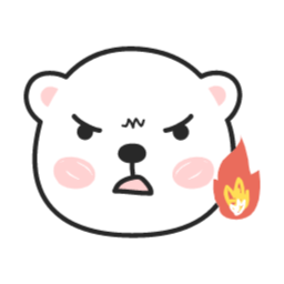 곰, 곰돌이, 백곰, 캐릭터, 이모티콘, 표정, 얼굴, 기분, 감정, 스티커, 동물, 하얀