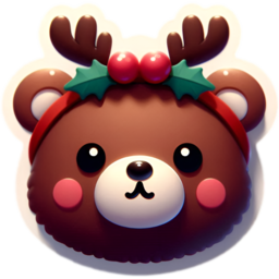 루돌프곰, 루돌프머리띠, 크리스마스, 루돌프가된곰, 귀여운곰, 캐릭터