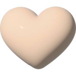 3d, 아이콘, 풍선, 통통, 볼록, 스티커, 하트, heart, 심장, 도형, 모양, 사랑, love, like, 입체, 좋아요, 행복, 아이보리, 살색, 파스텔