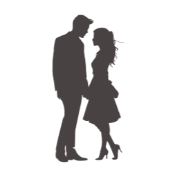 연인, 애인, 커플, 손잡고, 있는, 결혼, 웨딩, 결혼사진, 웨딩사진, 남자, 실루엣, 여자, 빈티지, 신랑, 신부, 청첩장, 초대장, 축하, 이미지, 일러스트, 그림, 사진