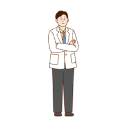 의사, 캐릭터, 스마트, 친절한, 흰색, 한의사, 팔짱, 안경, 병원