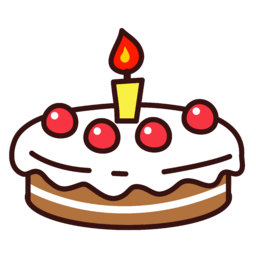 일러스트, 그림, 먹을거, 디저트, 케이크, 생일, 귀여운