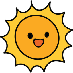 해, sun, 태양, sunshine, 여름, summer, 귀여운, cute, 일러스트, illustration, 미소, smile, 날씨, weather, 밝은, bright, 햇살, sunlight, 아이콘, icon, 아기자기, adorable, 캐릭터, character