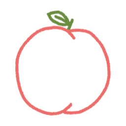 과일, 손그림, 드로잉, 두들, fruit, drawing, doodle, 낙서, 장식, 데코, 심플, 단순, simple, flat, peach, 복숭아, svg