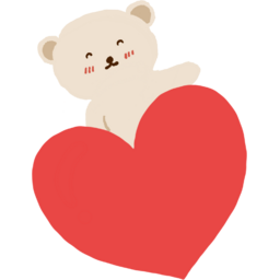 마음, 동물, 곰, 포유류, 야생생물, 빨간하트, 귀여운, 빨간색, 고백, 발렌타인데이, 화이트데이