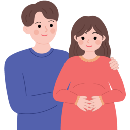 임신부, 임산부, 출산, 임신, 사람, 일러스트, 산부인과, 태아, 부부, 