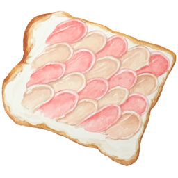 메뉴, 카페메뉴, 디져트메뉴, 브런치, 브런치메뉴, 토스트, 크림치즈, 크림치즈토스트, 푸드일러스트, 손그림, 수채화