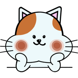 턱괴는, 귀여운, 캐릭터, 생각, 턱받침, 고양이, 고양이png
