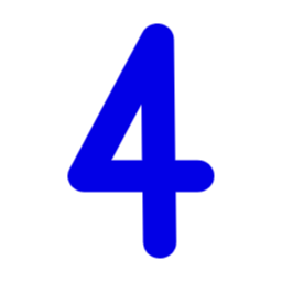 숫자, 넘버, 수, 4