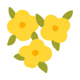 손그림, 꾸밈요소, 자연, 꽃, 벚꽃, 일러요소, 노란꽃