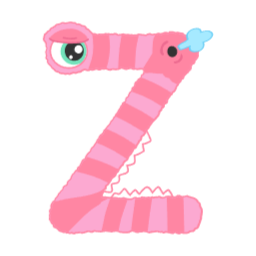 알파벳, 영어, 파닉스, 글자, 폰트, 공부, 대문자, 몬스터, z, 이니셜