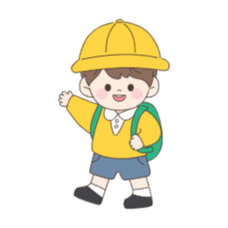 일러스트, 벡터, 귀여운, 남자아이, 유치원, 유치원생