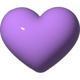 3d, 아이콘, 풍선, 통통, 볼록, 스티커, 하트, heart, 심장, 도형, 모양, 사랑, love, like, 입체, 좋아요, 행복, 보라, purple, 비비드