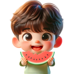 어린이, 아이, 여름, 과일, 수박, 수박을먹는, 수박을좋아하는, 수박을들고있는, 여름과일, 귀여운, 사랑스러운, 3d, 3d일러스트, 아이캐릭터, 캐릭터, 수박조각, anime, cartoon, 만화스타일, 입체, 입체캐릭터, 과일을먹는, 시원한, 계절, 시즌, 계절과일