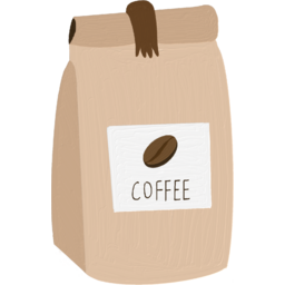 카페, 원두, 커피, 종이, 봉투, 봉지, 손그림, 유화, 누끼, 배경제거, cafe, coffeebeans, coffee, bag, envelope, handdrawing, oilpainting, png, removebackground