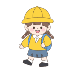 여자아이, 여아, 유치원, 유치원생, 캐릭터, 귀여운, 일러스트, 벡터