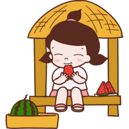 여름, 더위, 무더위, 원두막, 수박, 아이, 여름방학, 수박서리, 시원한, 아이캐릭터