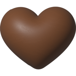 3d, 아이콘, 풍선, 통통, 볼록, 스티커, 하트, heart, 가죽, 브라운, 갈색, brown, 심장, 도형, 모양, 사랑, love, like, 입체