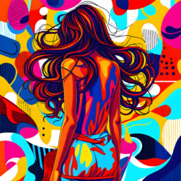컬러, 색채, 미술, 유화, 화려한, 그림, art, 여성, 히피, 색깔, 아트, 풍경