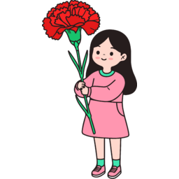 카네이션, 어버이날, 스승의날, 카네이션소녀, 카네이션소년, 소년, 소녀, 꽃을든, 꽃, 꽃선물, 꽃한송이, 한송이, 꽃을든아이, 플라워, 카네이션일러스트, 가정의달, 이벤트, 카네이션모음