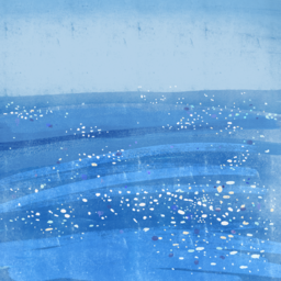 수영장, 물, 윤슬, 바다, 여름, 배경, 손그림