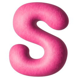 곡선, 숫자, 핑크, 입체감, 모양, 딸기, S, Strawberry, 형태, 유기적, 추상, 3D, 입체, M자, 텍스처, 부드러운, 문자, 장난감, 심플, 귀여운, 알파벳, 글씨, 글자, 스티커, 꾸미기, 재질, Sticker, 소문자