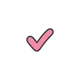 체크, 마크, 핑크, 심플, 아이콘, 명확한