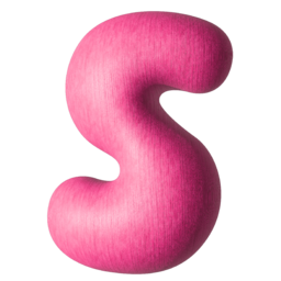 곡선, 숫자, 핑크, 입체감, 모양, 딸기, S, Strawberry, 형태, 유기적, 추상, 3D, 입체, M자, 텍스처, 부드러운, 문자, 장난감, 심플, 귀여운, 알파벳, 글씨, 글자, 스티커, 꾸미기, 재질, Sticker, 소문자