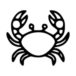 검정, 심플, 드로잉, 일러스트, 라인, 아트, 동물, 아이콘, 게, 갯벌